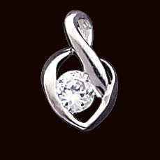 Sterling Silver CZ Pendant & Chain