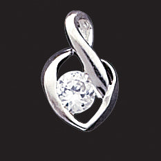 Sterling Silver CZ Pendant & Chain