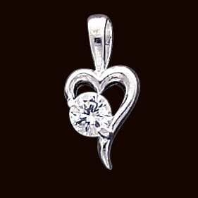 Sterling Silver CZ Pendant & Chain