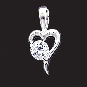 Sterling Silver CZ Pendant & Chain