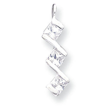 Sterling Silver CZ Pendant & Chain