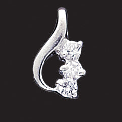 Sterling Silver CZ Pendant & Chain