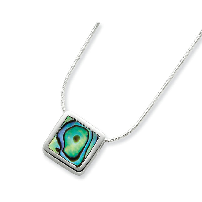 Sterling Silver Abalone Pendant Necklace