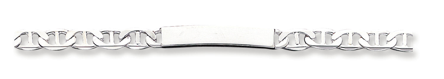 Sterling Silver ID Bracelet w/Anchor Link 8 Inches