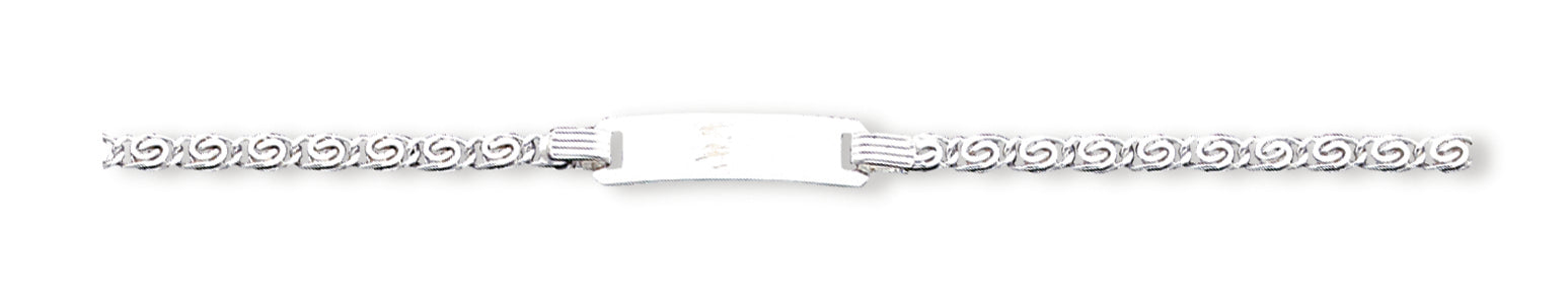 Sterling Silver 6inch Polished Engraveable Childrens ID Bracelet 6 Inches