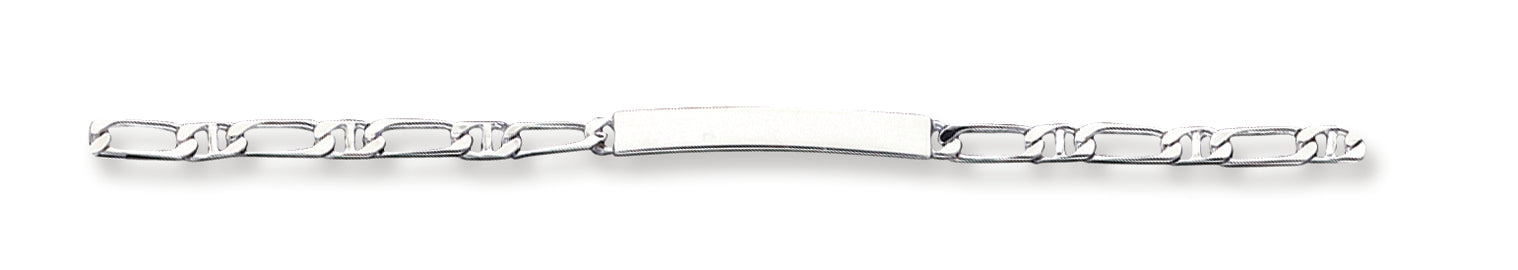 Sterling Silver 8inch Polished Engraveable Anchor Link ID Bracelet 8 Inches