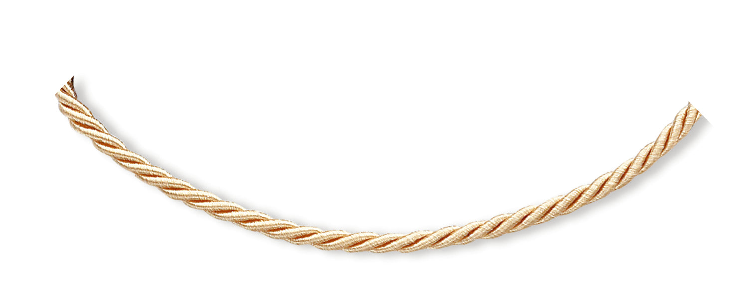 Sterling Silver 16inch Beige Satin Cord Necklace 16 Inches