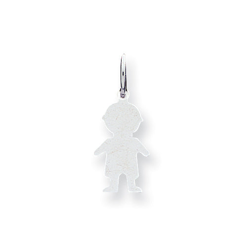 Sterling Silver Engraveable Boy Disc Charm