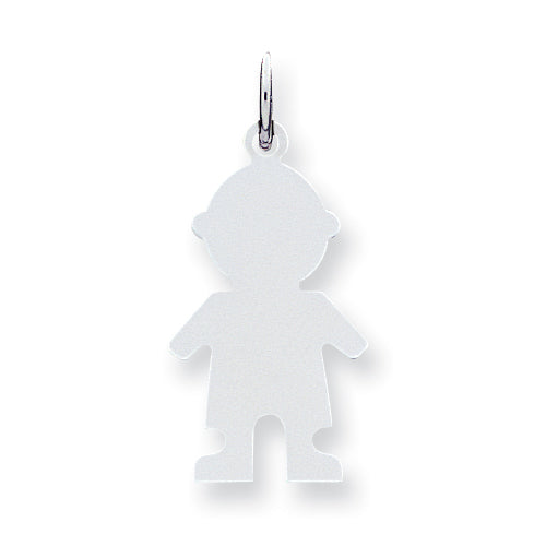 Sterling Silver Engraveable Boy Disc Charm