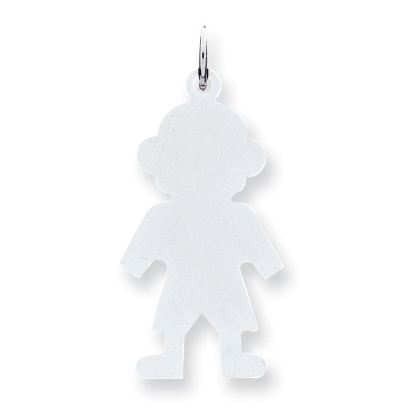 Sterling Silver Engraveable Boy Disc Charm
