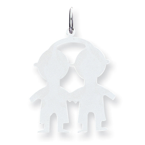 Sterling Silver Engraveable Boy/Boy Disc Charm