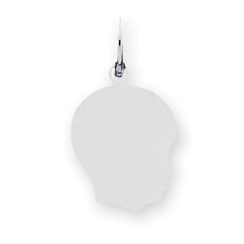 Sterling Silver Engraveable Boy Disc Charm