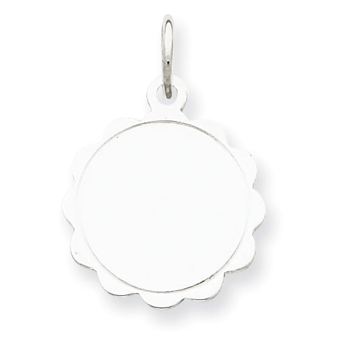 Sterling Silver Engraveable Disc Charm