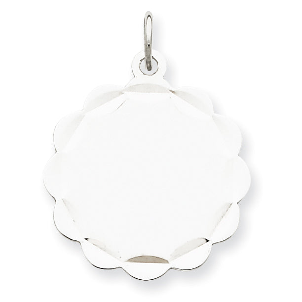 Sterling Silver Engraveable Disc Charm