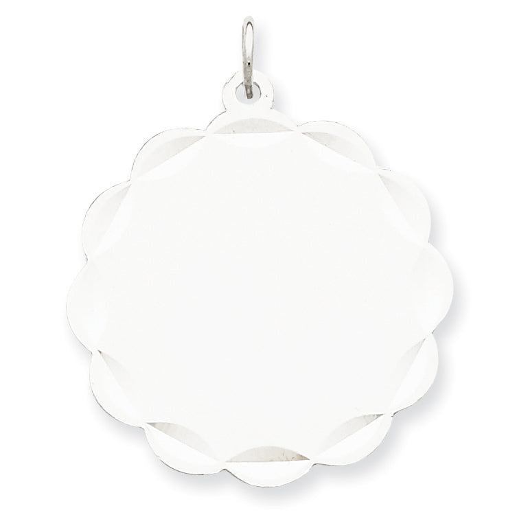 Sterling Silver Engraveable Disc Charm
