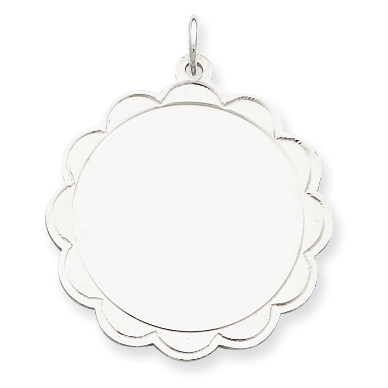 Sterling Silver Engraveable Disc Charm