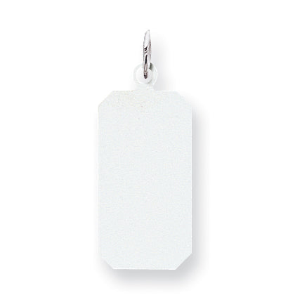 Sterling Silver Engraveable Rectangle Disc Charm