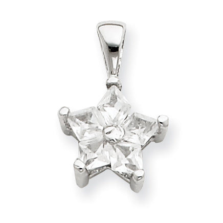 Sterling Silver CZ Star Pendant