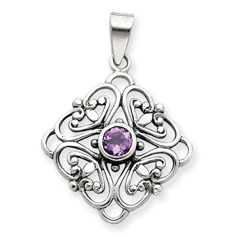 Sterling Silver Amethyst Pendant