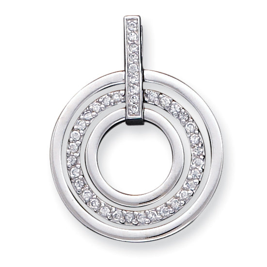 Sterling Silver CZ Fancy Pendant