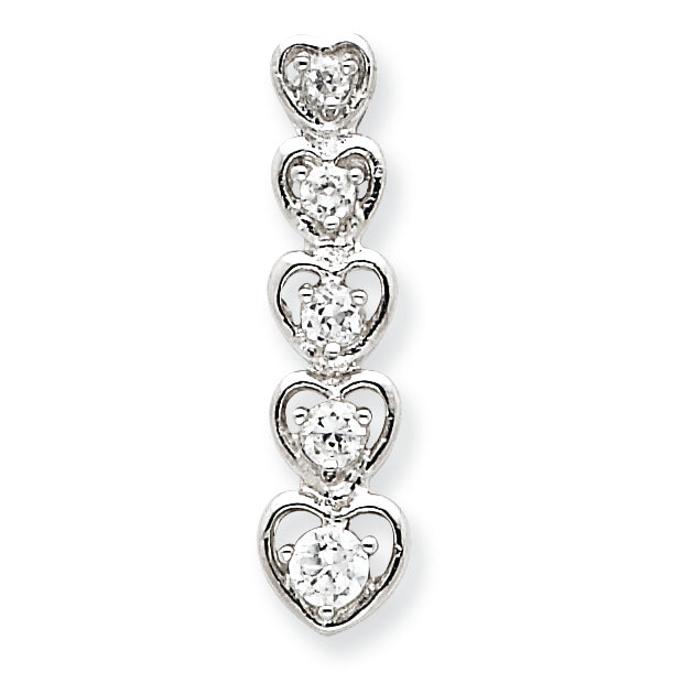 Sterling Silver CZ Journey Pendant