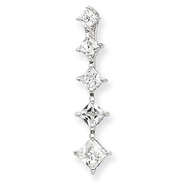 Sterling Silver CZ Journey Pendant