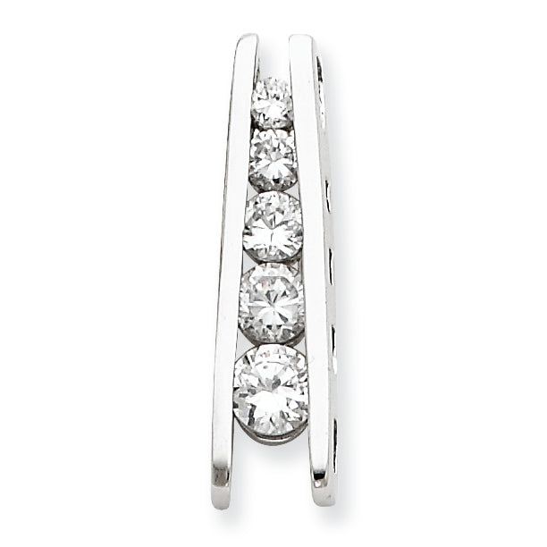 Sterling Silver CZ Journey Pendant