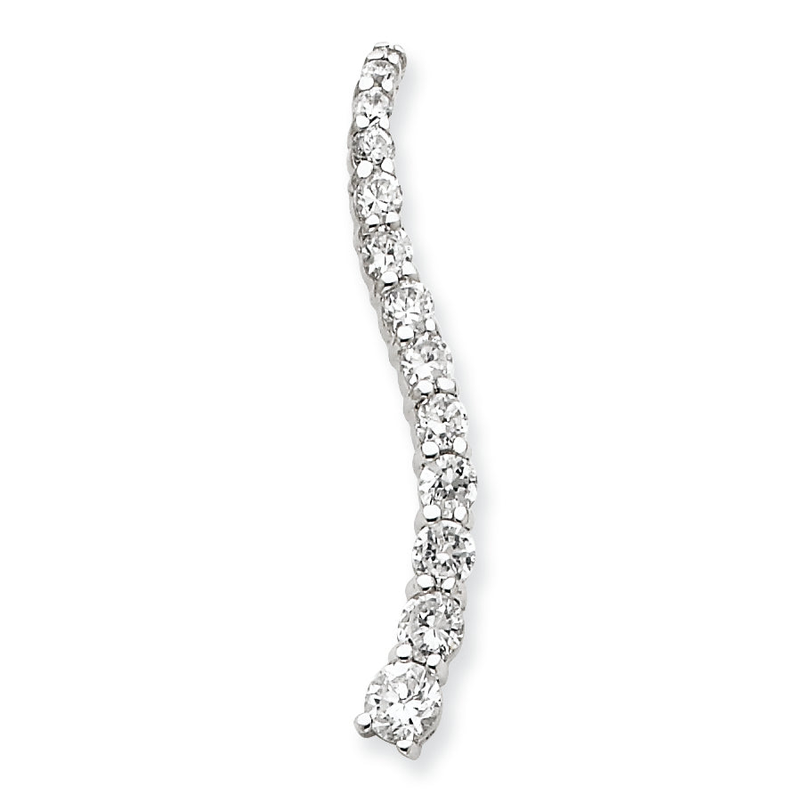 Sterling Silver CZ Journey Pendant