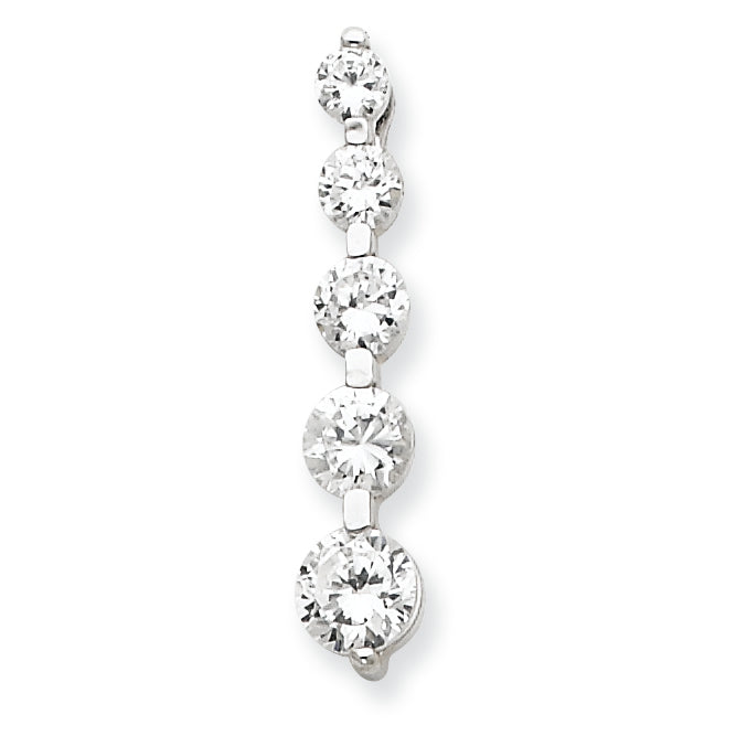 Sterling Silver CZ Journey Pendant