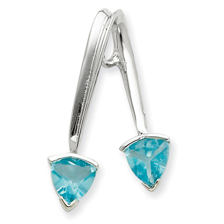 Sterling Silver Blue Gemstone Slide