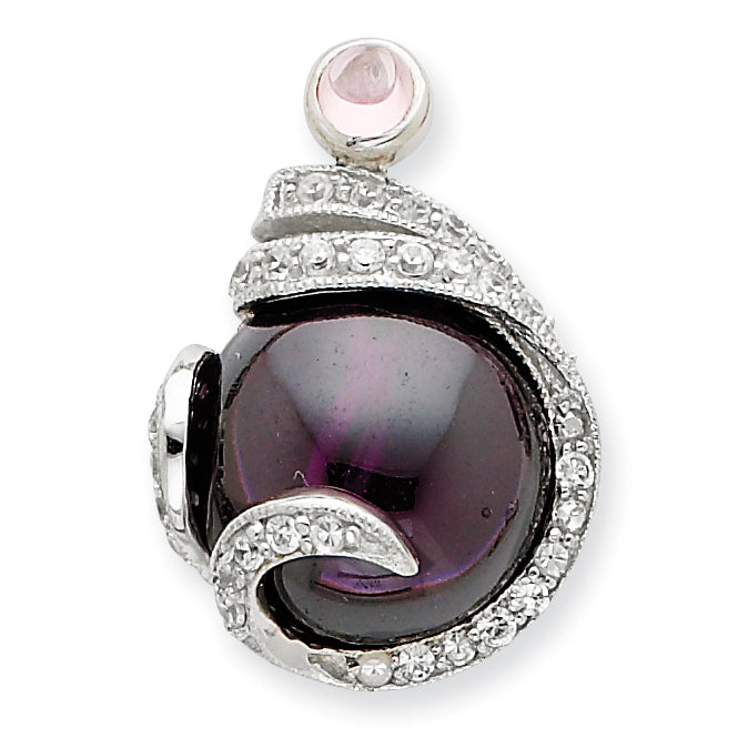 Sterling Silver CZ Pendant
