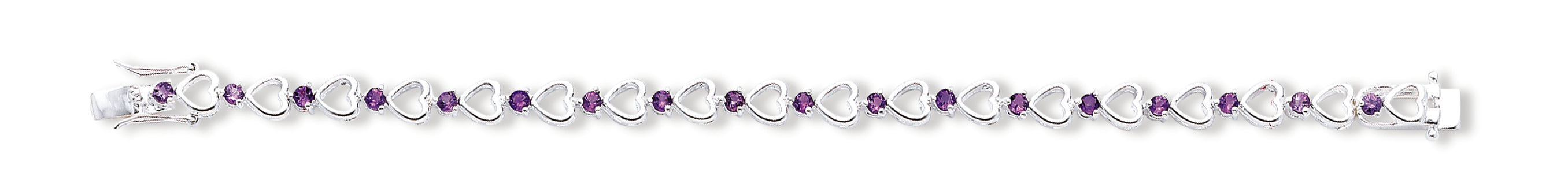 Sterling Silver Amethyst Bracelet