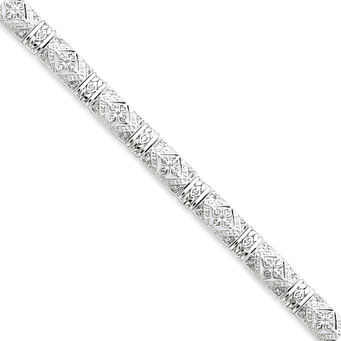 Sterling Silver CZ Bracelet