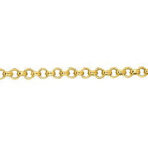 14K Solid Yellow Gold Rolo Chain 2.3mm thick 30 Inches