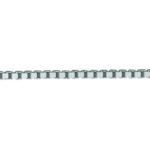 14K Solid White Gold Classic Box Chain 1.2mm thick 30 Inches