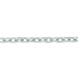 14K Solid White Gold Cable Link Chain 1.9mm thick 30 Inches