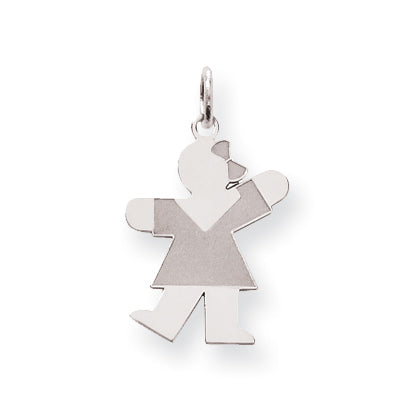 Sterling Silver Kiss Kid Charm