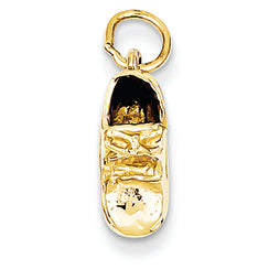 14K Gold Single Baby Shoe Charm