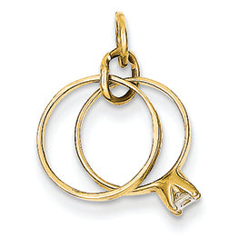 14K Gold Wedding Rings Charm