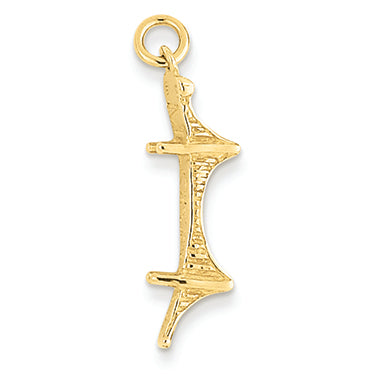 14K Gold 3-D Golden Gate Bridge Charm