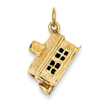 14K Gold Schoolhouse Charm