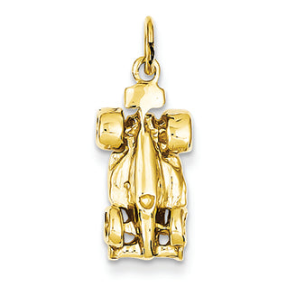 14K Gold 3-D Race Car Charm