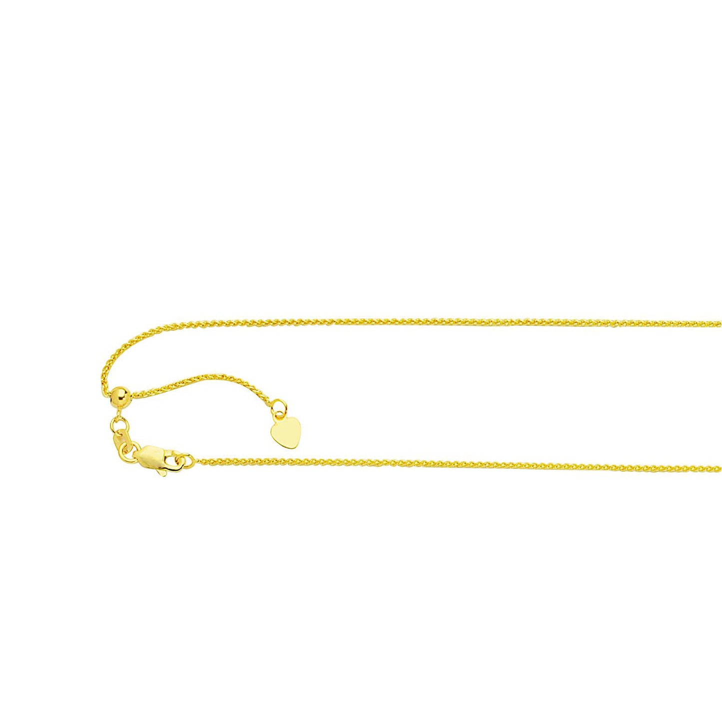 14k gold Adjustable Wheat chain