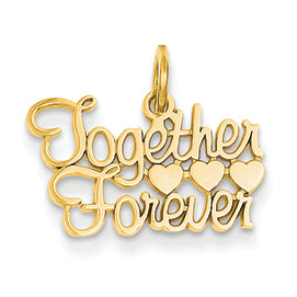 14K Gold Together Forever Charm