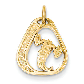 14K Gold Scorpio Charm