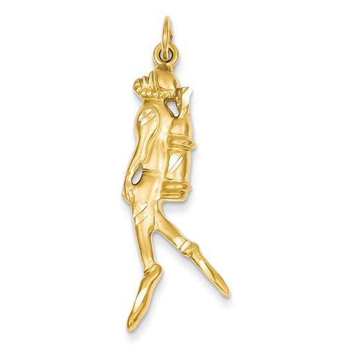 14K Gold Scuba Diver Charm