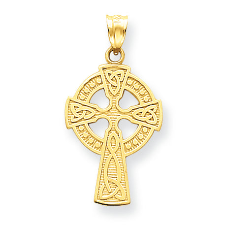 14K Gold Celtic Cross Pendant