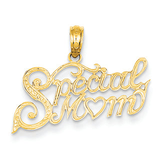 14K Gold Special Mom Pendant