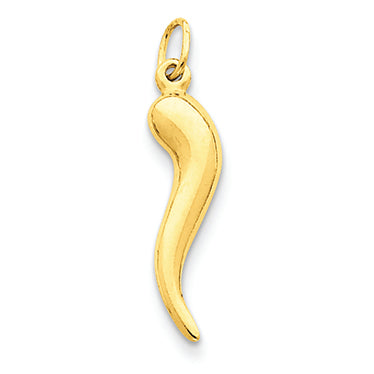 14K Gold Italian Horn Charm