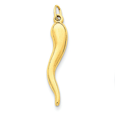 14K Gold Italian Horn Charm